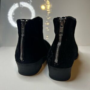 Black Velvet Ankle Boots